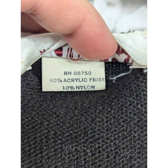 VINTAGE LAURA by ALYZIA Classic Knit Cardigan Black White Statement Size *M/L - Picture 4 of 7
